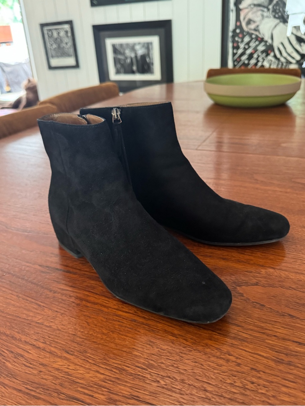 Aquatalia Black Suede Women's Ankle Boots